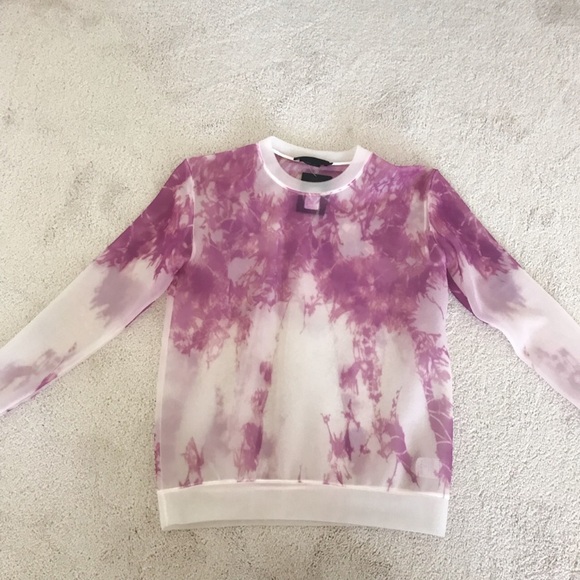 Alexander Wang tie dye sheer top xs - Picture 2 of 5